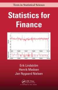 金融統計学<br>Statistics for Finance (Chapman & Hall/crc Texts in Statistical Science)