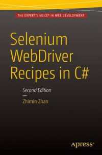 Selenium Webdriver Recipes in C# : Second Edition -- Paperback / softback （2nd ed.）
