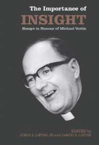 The Importance of Insight : Essays in Honour of Michael Vertin (Heritage)