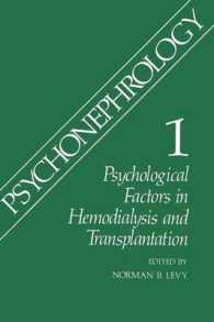 Psychonephrology 1 : Psychological Factors in Hemodialysis and Transplantation