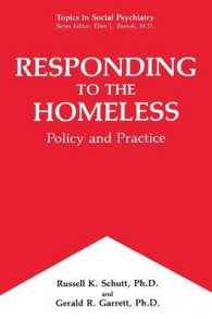 Responding to the Homeless : Policy and Practice (Topics in Social Psychiatry)