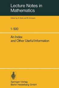 An Index and Other Useful Information (Lecture Notes in Mathematics)