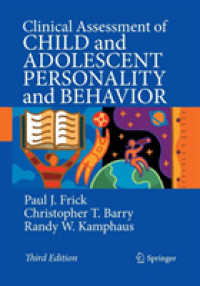 Clinical Assessment of Child and Adolescent Personality and Behavior （3RD）