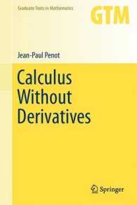 Calculus without Derivatives (Graduate Texts in Mathematics) （2013）