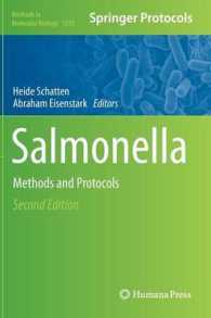 サルモネラ：実験法・プロトコル（第２版）<br>Salmonella : Methods and Protocols (Methods in Molecular Biology) （2ND）