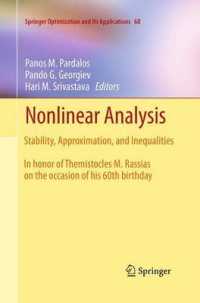 Nonlinear Analysis : Stability, Approximation, and Inequalities (Springer Optimization and Its Applications)