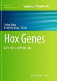 Hox Genes : Methods and Protocols (Methods in Molecular Biology)