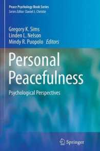 Personal Peacefulness : Psychological Perspectives (Peace Psychology Book Series)