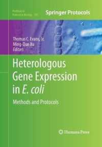Heterologous Gene Expression in E.coli : Methods and Protocols (Methods in Molecular Biology)