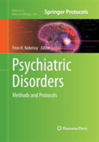 Psychiatric Disorders : Methods and Protocols (Methods in Molecular Biology)