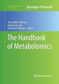 The Handbook of Metabolomics (Methods in Pharmacology and Toxicology)