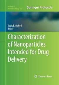 Characterization of Nanoparticles Intended for Drug Delivery (Methods in Molecular Biology)