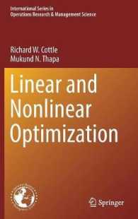 Linear and Nonlinear Optimization (International Series in Operations Research & Management Science)