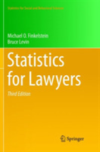 Statistics for Lawyers (Statistics for Social and Behavioral Sciences) （3RD）