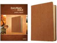 NIV Every Man's Bible, Large Print, Cross Saddle Tan