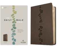 The Daily Walk Bible NLT (Leatherlike, Stepping Stones Dark Taupe, Filament Enabled)