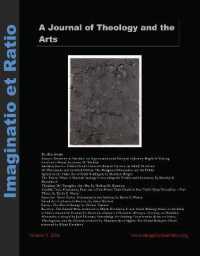 Imaginatio Et Ratio: a Journal of Theology and the Arts, Volume 3, Issue 1 (Imaginatio Et Ratio: a Journal of Theology and the Arts)