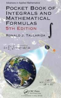 積分と数学公式ポケットブック（第５版）<br>Pocket Book of Integrals and Mathematical Formulas （5TH）