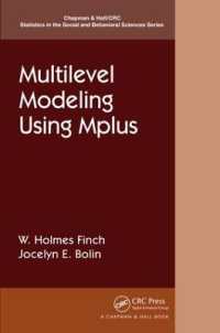 Mplusを用いた多水準モデリング<br>Multilevel Modeling Using Mplus (Chapman & Hall/crc Statistics in the Social and Behavioral Sciences)