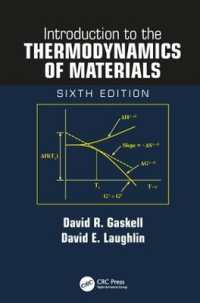 材料熱力学入門（テキスト・第６版）<br>Introduction to the Thermodynamics of Materials （6TH）