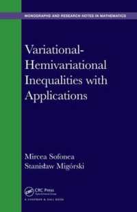 Variational-Hemivariational Inequalities with Applications (Chapman & Hall/crc Monographs and Research Notes in Mathematics)