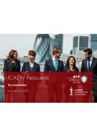 Icaew Tax Compliance : Passcards -- Spiral bound