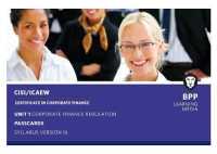 Cisi Capital Markets Programme Certificate in Corporate Finance Unit 1 Syllabus Version 16 : Passcards -- Paperback / softback