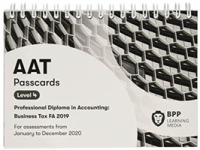 Aat Business Tax Fa2019 : Passcards -- Spiral bound