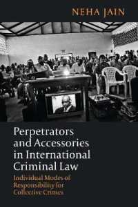 国際刑法における集団的犯罪と個人責任<br>Perpetrators and Accessories in International Criminal Law : Individual Modes of Responsibility for Collective Crimes