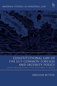 Constitutional Law of the EU's Common Foreign and Security Policy : Competence and Institutions in External Relations (Modern Studies in European Law)