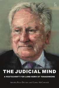 司法の精神（記念論文集）<br>The Judicial Mind : A Festschrift for Lord Kerr of Tonaghmore
