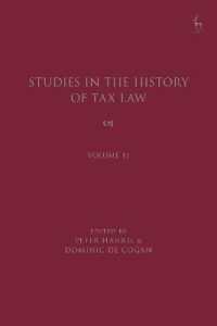 Studies in the History of Tax Law, Volume 11 (Studies in the History of Tax Law)