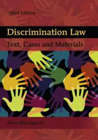 差別禁止法：読本・判例・資料（第３版）<br>Discrimination Law : Text, Cases and Materials