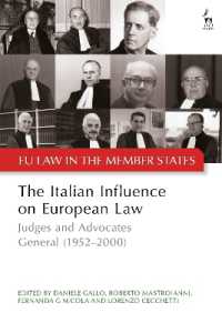 The Italian Influence on European Law : Judges and Advocates General (1952-2000) (EU Law in the Member States)