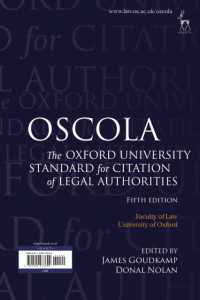 OSCOLA : The Oxford University Standard for Citation of Legal Authorities （5TH）