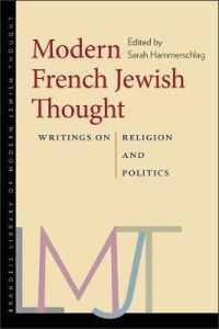 Modern French Jewish Thought : Writings on Religion and Politics (The Brandeis Library of Modern Jewish Thought) -- Paperback / softback