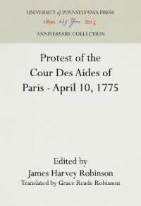 Protest of the Cour Des Aides of Paris--April 10, 1775 (Anniversary Collection)