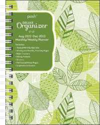 Posh: Deluxe Organizer 17-month 2022-2023 Monthly/weekly Softcover Planner Calendar : Leafy Green -- Calendar