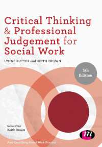 Critical Thinking and Professional Judgement for Social Work (Post-qualifying Social Work Practice Series) （5TH）