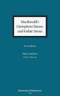 Macdonald's Exemption Clauses and Unfair Terms （3RD）