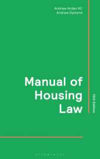 Manual of Housing Law -- Paperback / softback （12 ed）