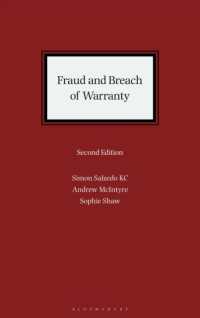 Fraud and Breach of Warranty : Buyers' Claims and Sellers' Defences （2ND）