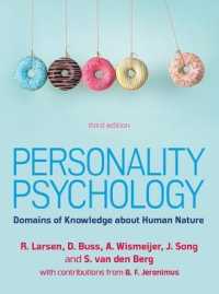 Personality Psychology: Domains of Knowledge about Human Nature, 3e （3RD）