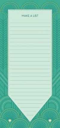High Note Gatsby Art Deco Vertical List Notepad W/ Magnet Holder （NPD）