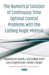 Numerical Solution of Continuous Time Optimal Control Problems with the Cutting Angle Method -- Paperback / softback