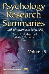 Psychology Research Summaries : Volume 8 -- Hardback 〈8〉