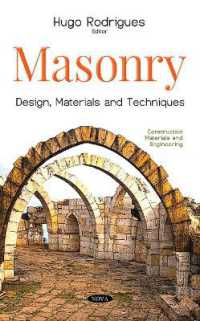 Masonry : Design, Materials and Techniques -- Hardback
