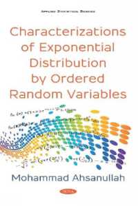 Characterizations of Exponential Distribution by Ordered Random Variables -- Paperback / softback