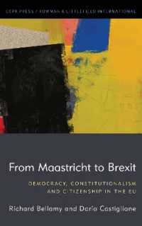 From Maastricht to Brexit : Democracy, Constitutionalism and Citizenship in the EU