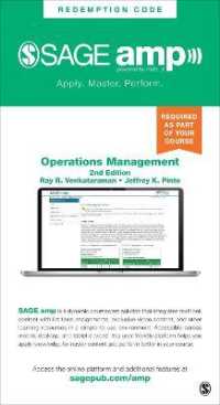 Operations Management - Sage Amp Edition : Managing Global Supply Chains （2 PSC）